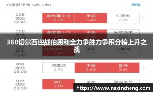 360切尔西迎战伯恩利全力争胜力争积分榜上升之战